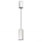 Moldes Big pendant, nowoczesna lampa wisząca, biało szara, LED, 4000K, HL7719/12W 4000K WH+GR